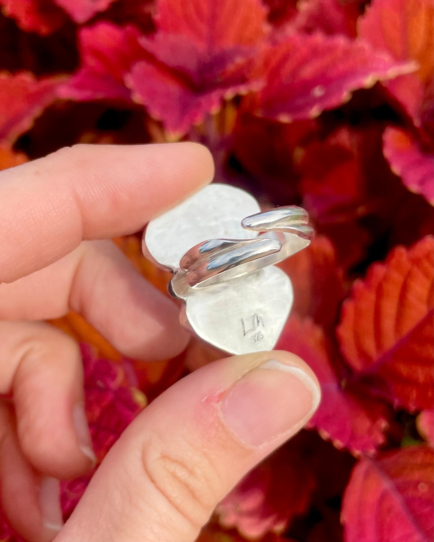 Adjustable Vintage Hubei Turquoise and Moonstone Statement Ring