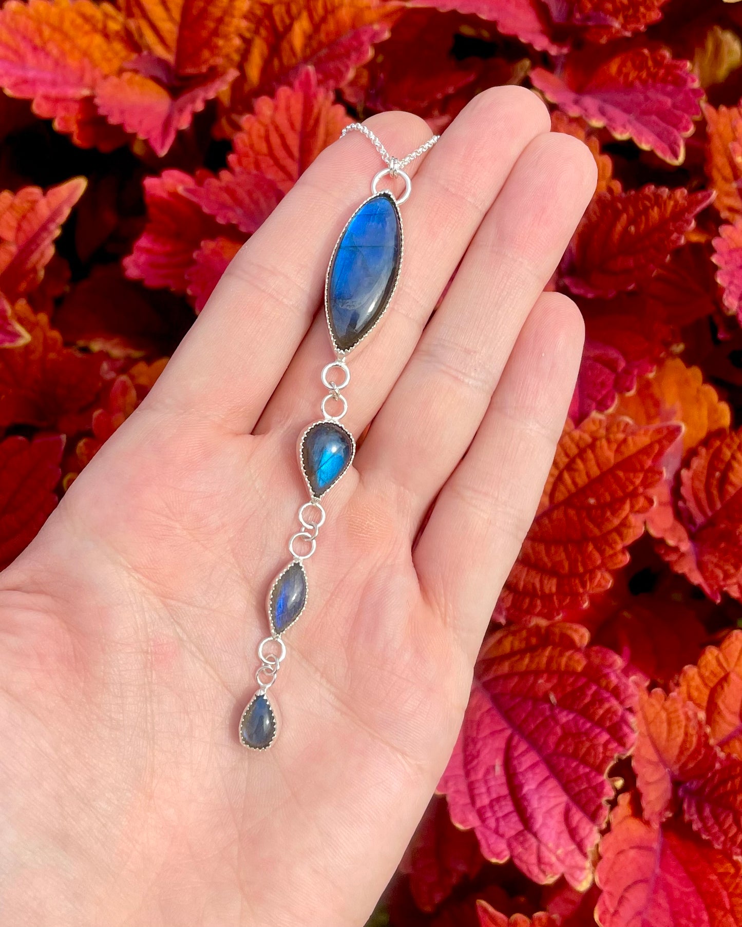 Labradorite Waterfall Necklace