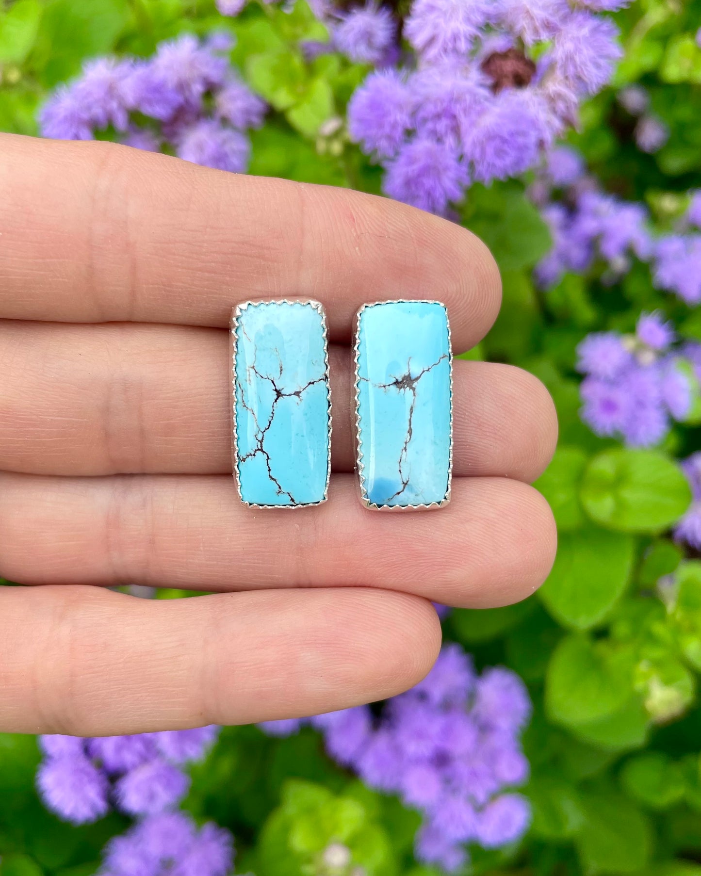 Golden Hills Bar Stud Earrings