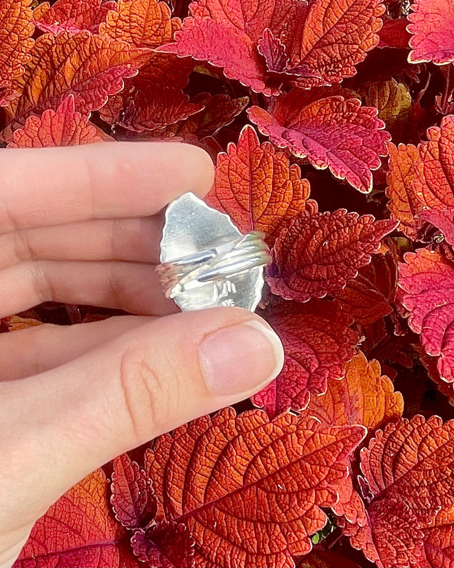 Adjustable White Buffalo Statement Ring
