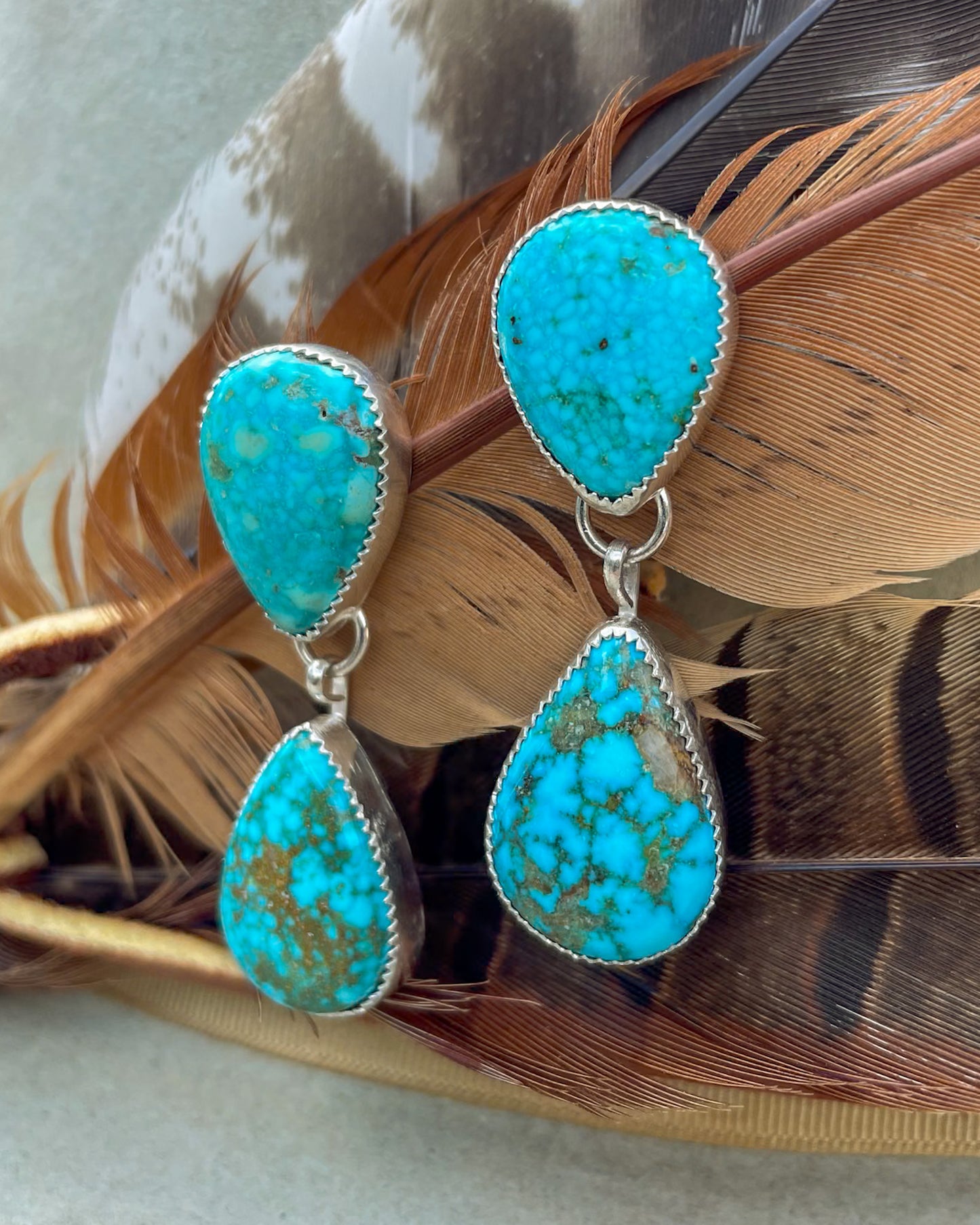 Turquoise Mountain Drop Earrings