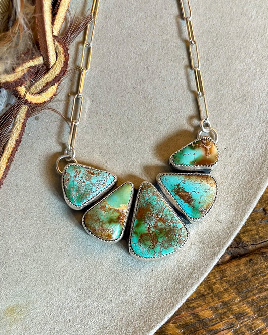 Natural Pilot Mountain Half Cluster Necklace
