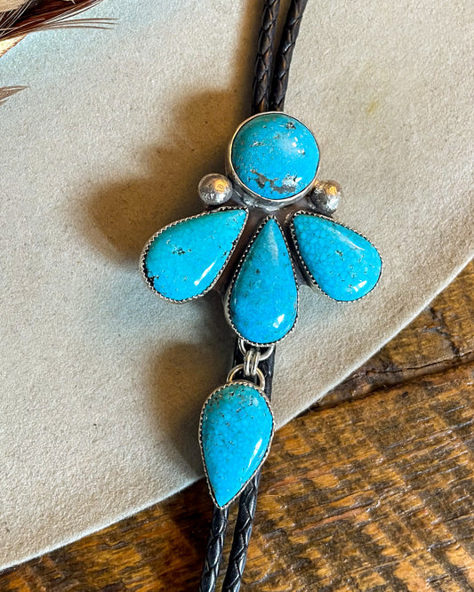 Kingman Turquoise Dangle Bolo