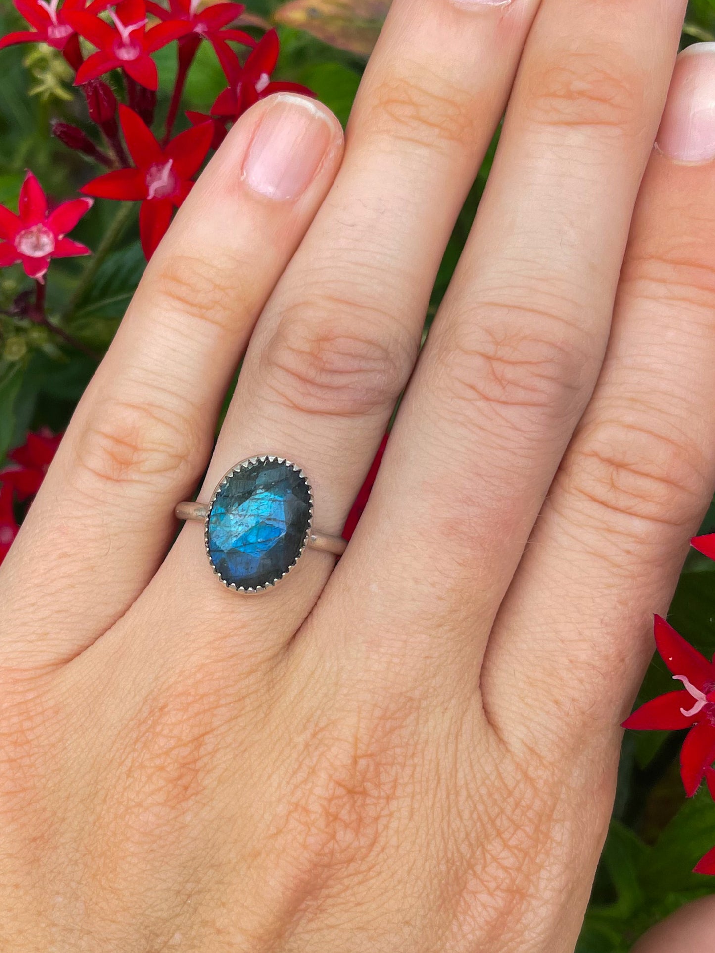 Labradorite Rosecut Everyday Ring
