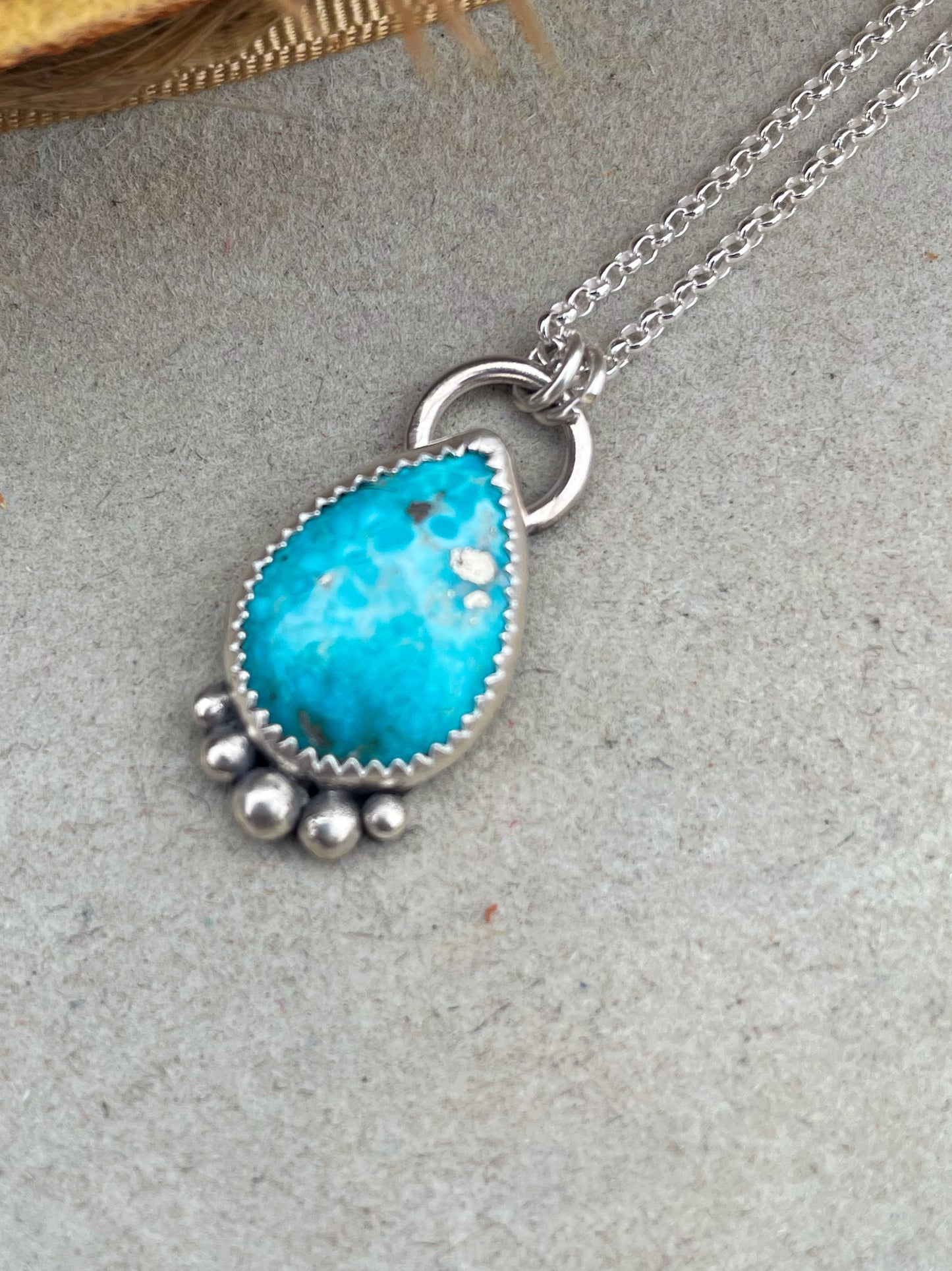White Water Turquoise Beaded Accent Necklace