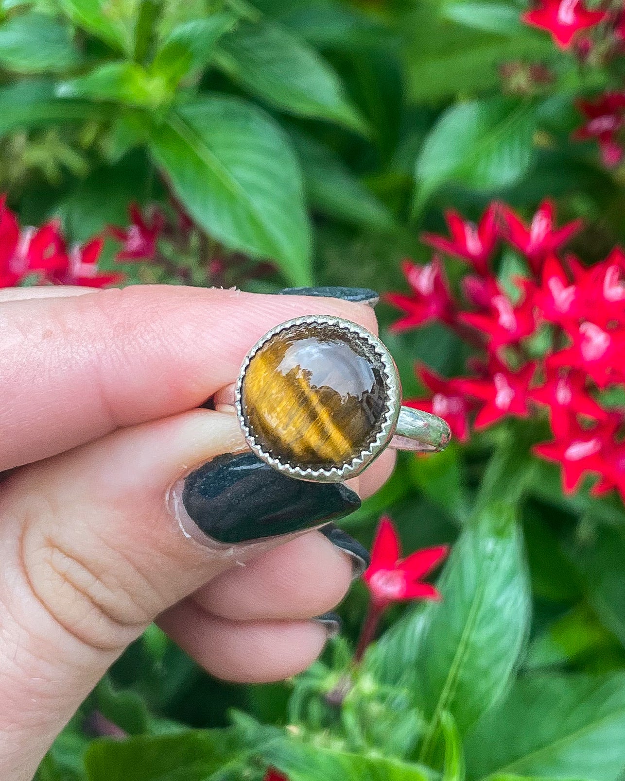 Tiger’s Eye Round Everyday Ring