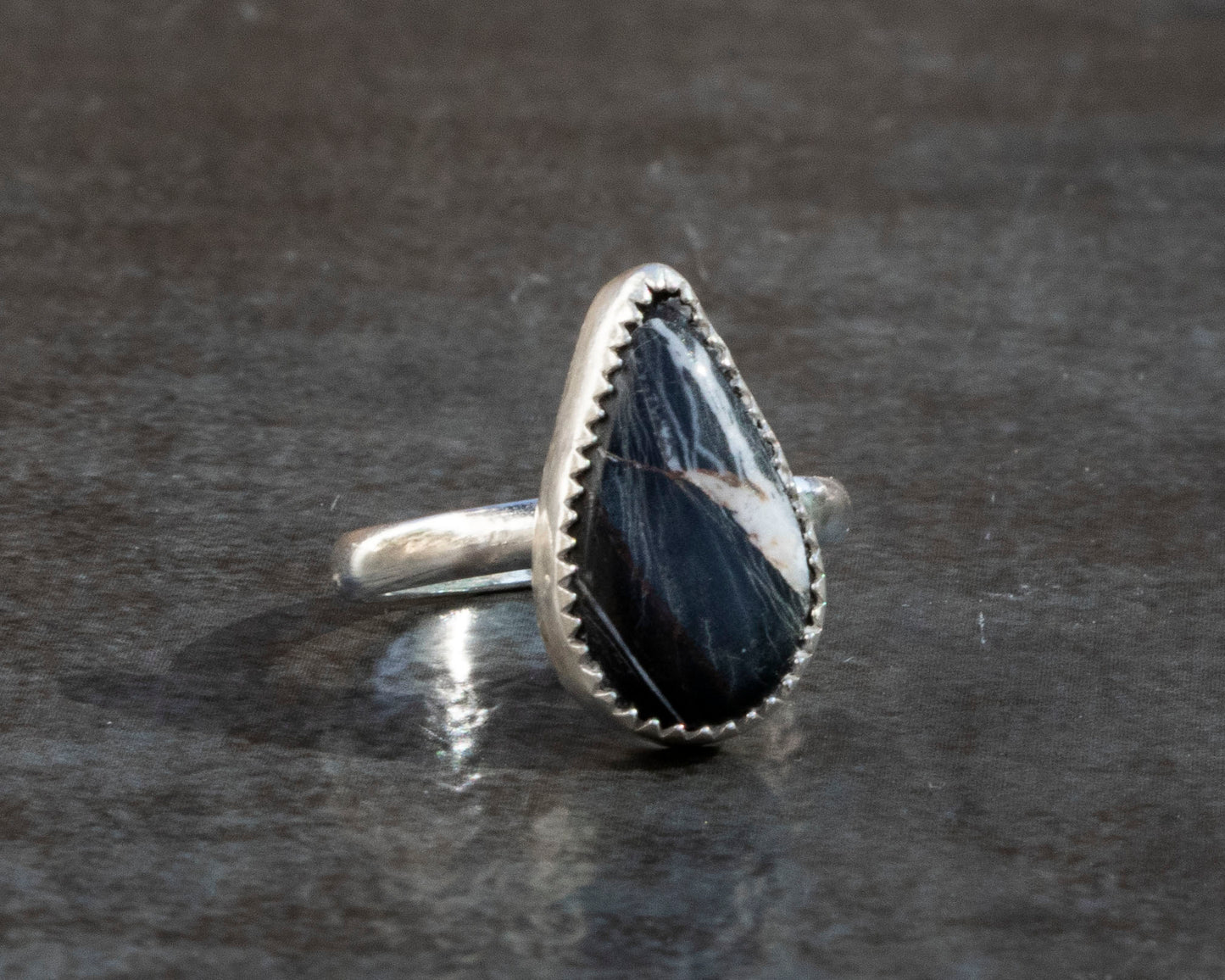 White Buffalo Ring Size 6.5