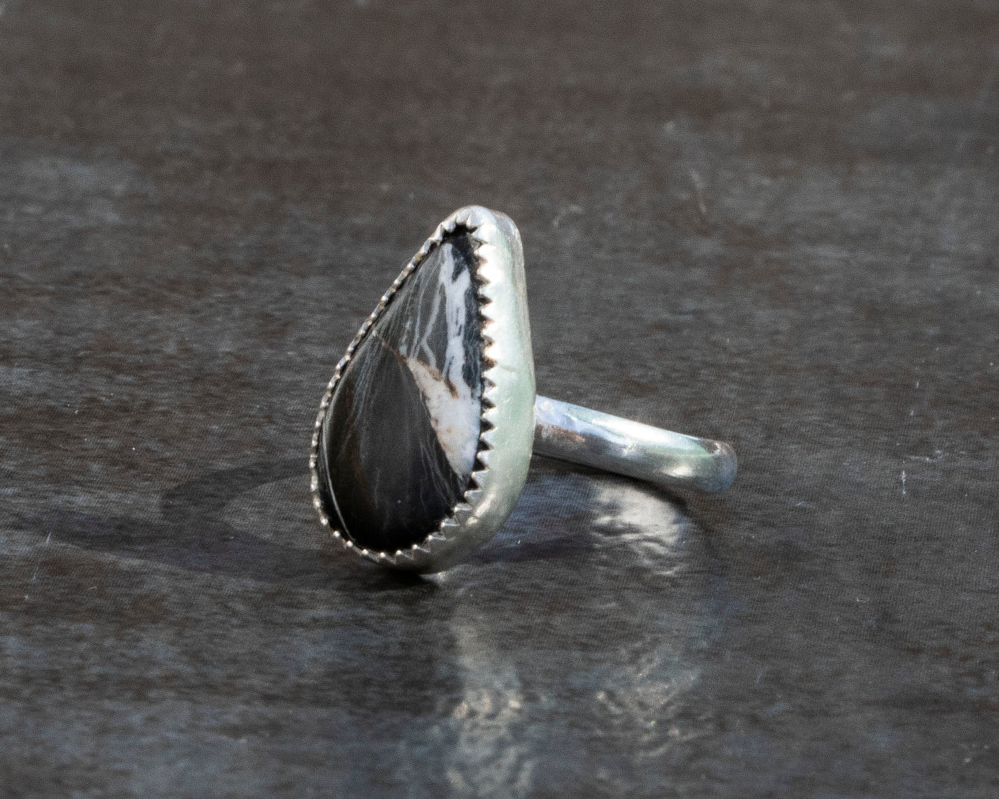 White Buffalo Ring Size 6.5
