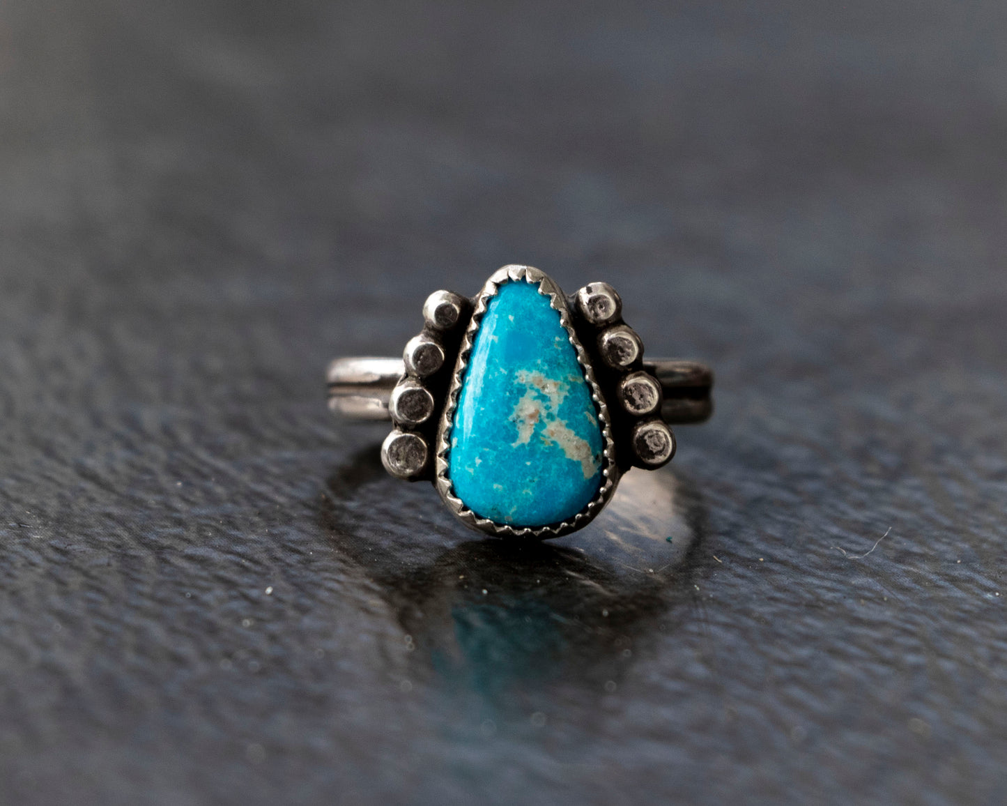 Sonoran Rose Armored Turquoise Ring Size 7.5 #2