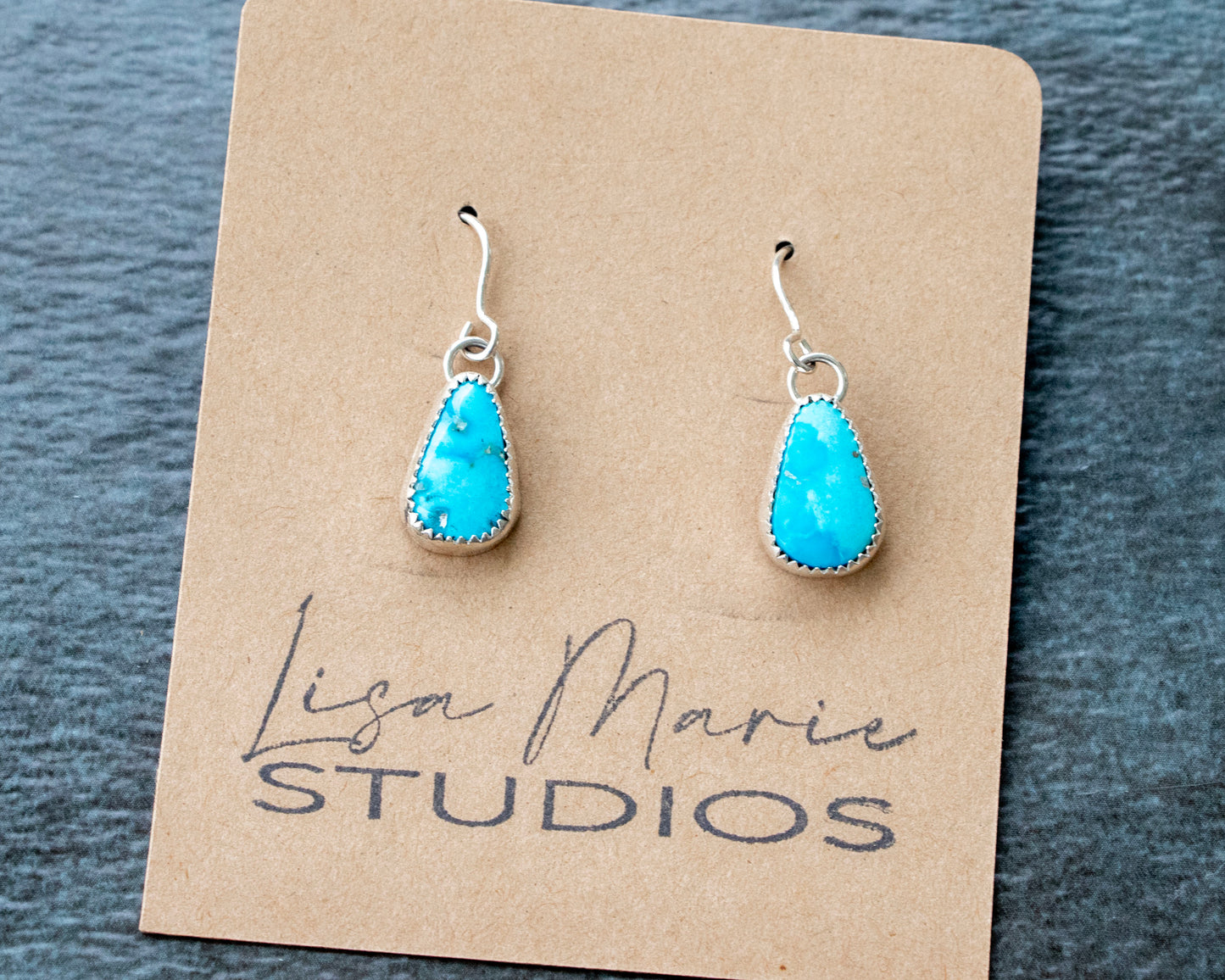 Sonoran Rose Turquoise Drop Earrings