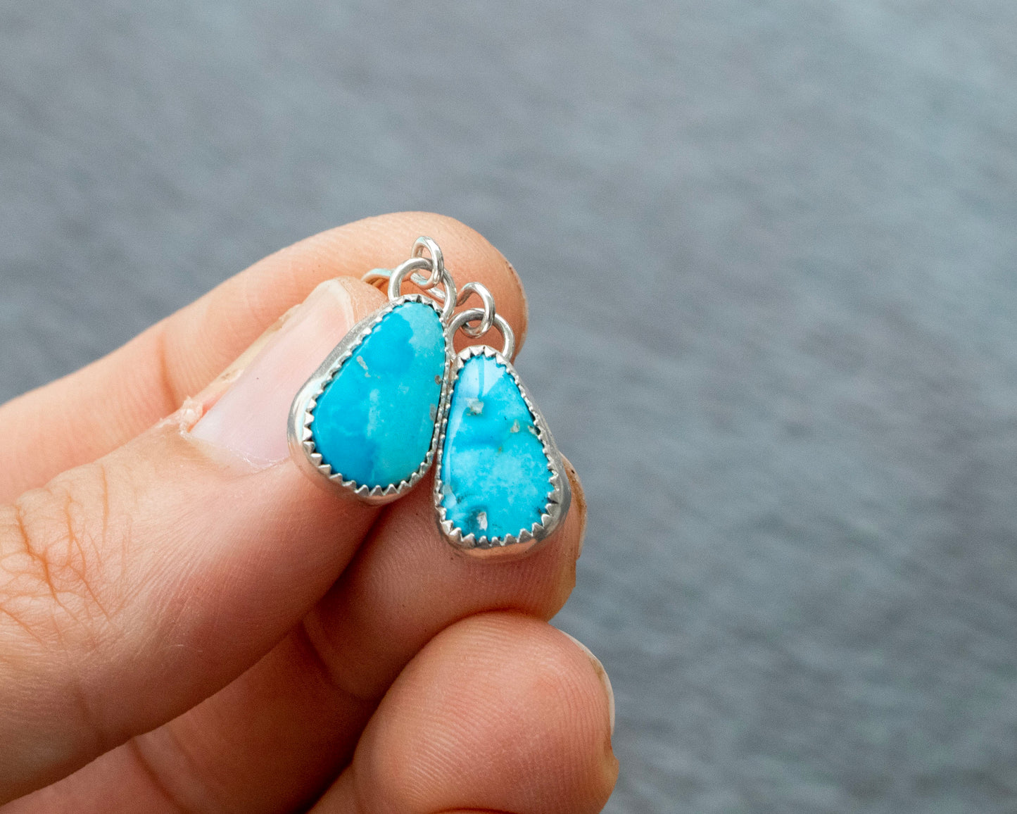 Sonoran Rose Turquoise Drop Earrings