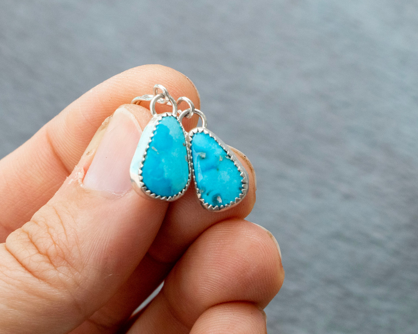 Sonoran Rose Turquoise Drop Earrings