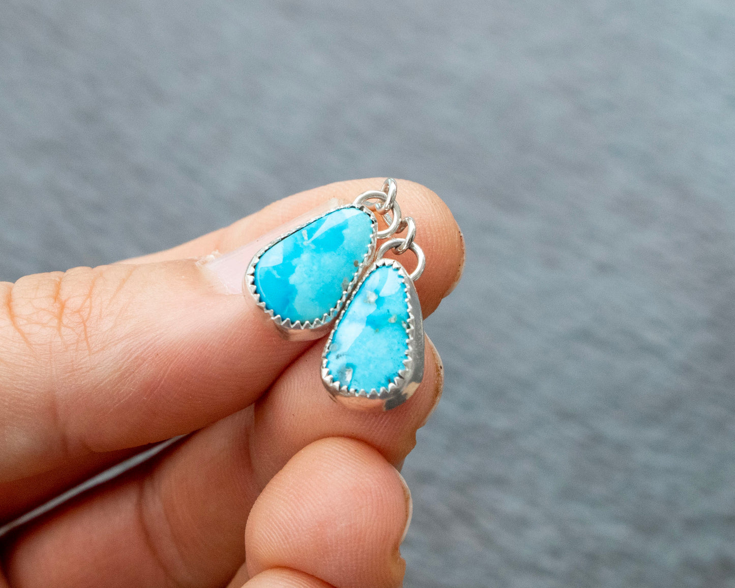 Sonoran Rose Turquoise Drop Earrings