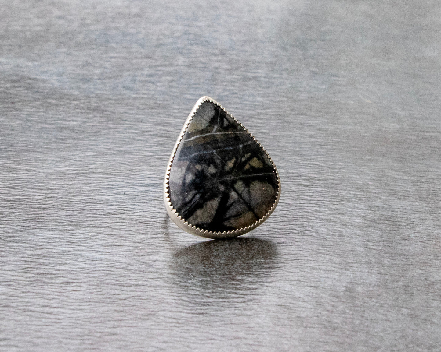 Picasso Marble Statement Ring Size 8.5