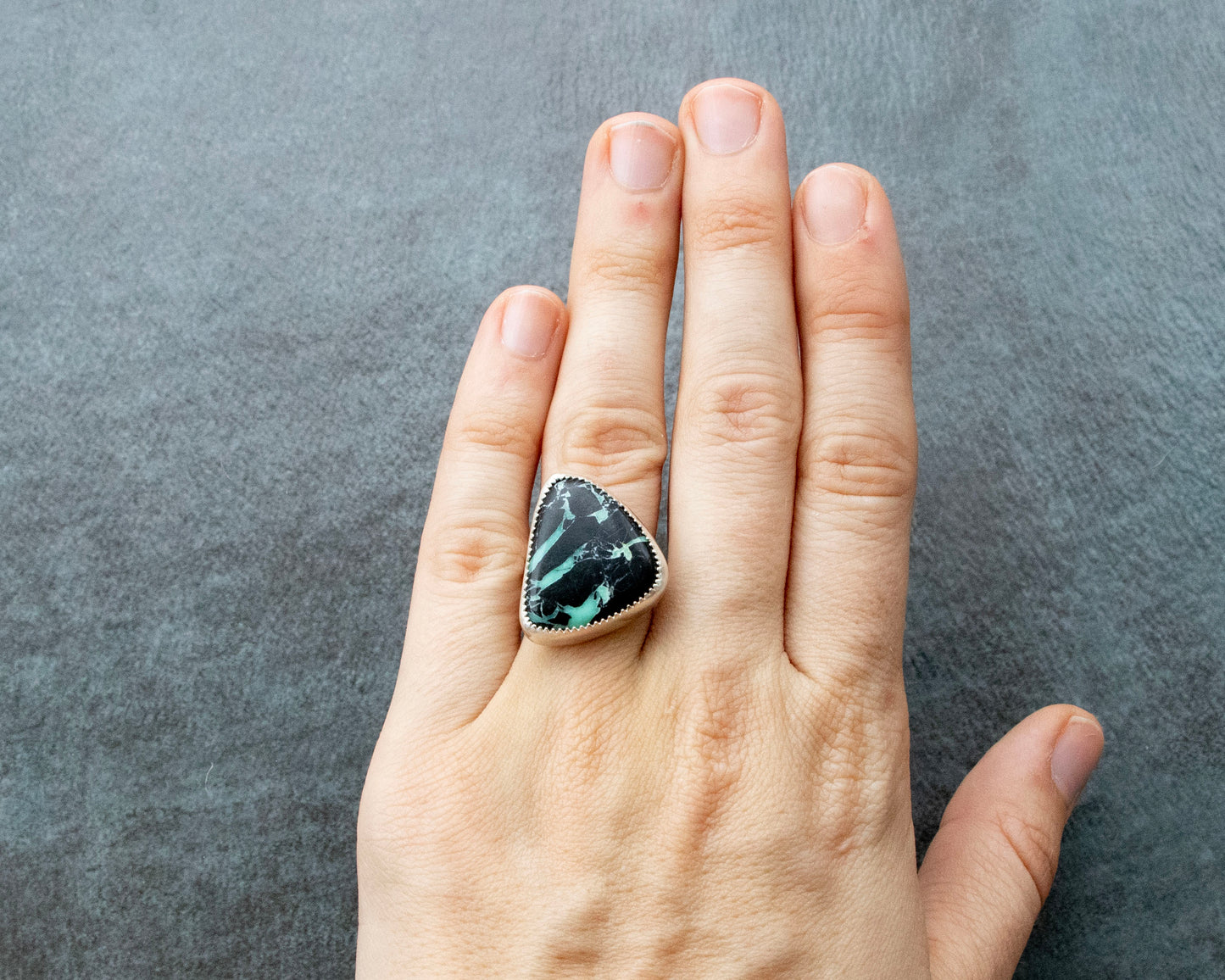 Black Buffalo Statement Ring Size 8