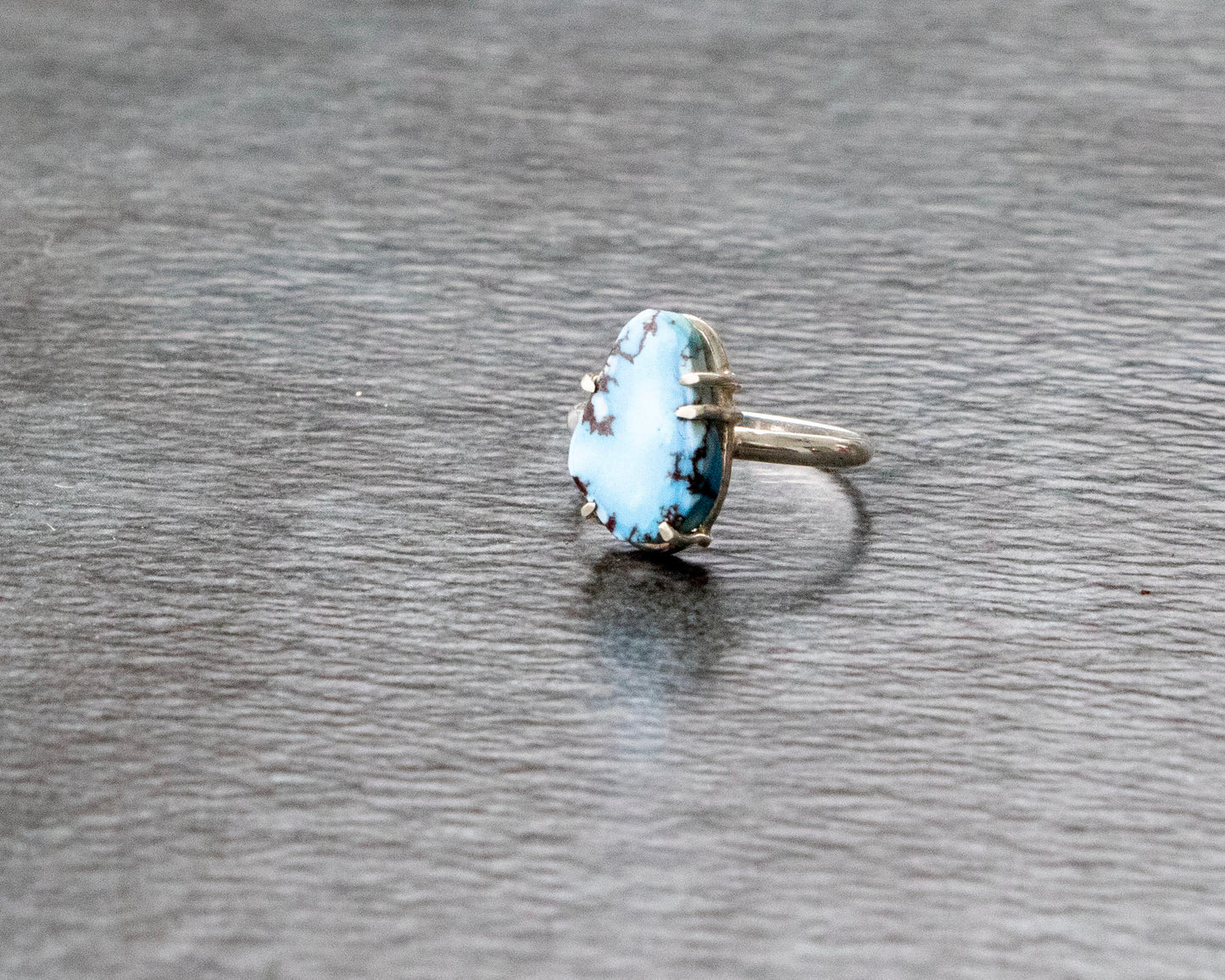 Lavender Turquoise Split Prong Ring Size 6