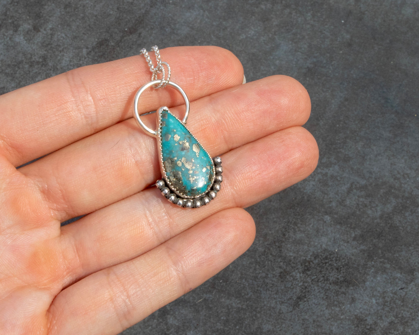 Kingman Birdseye Turquoise Necklace