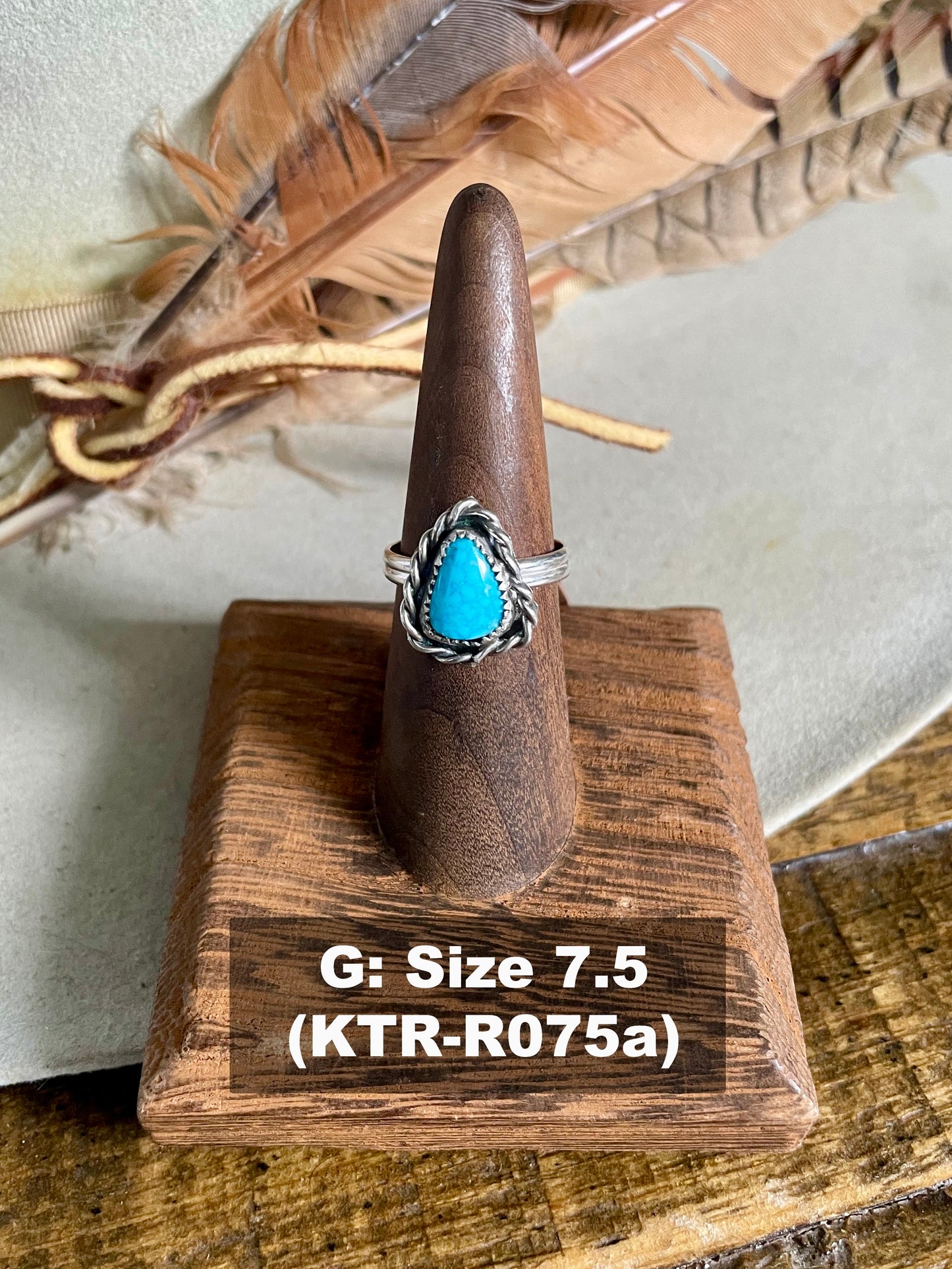 Kingman Turquoise Roper Ring