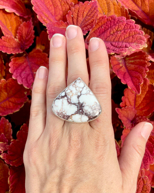 Adjustable Wild Horse Cutout Statement Ring