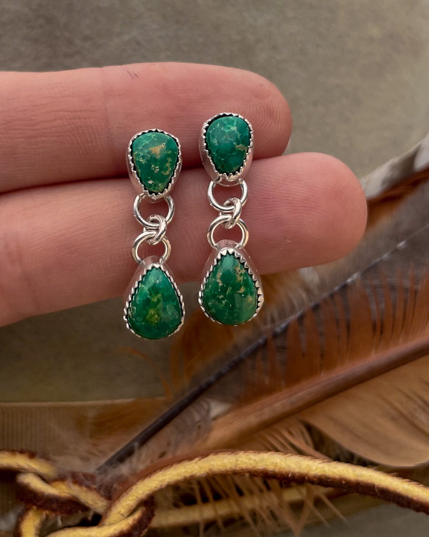 Emerald Valley Turquoise Drop Earrings
