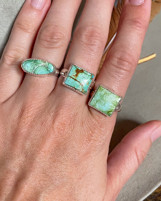 Natural Turquoise Mountain Everyday Rings