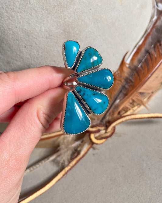 Peacock Royston Fan Cluster Ring (Size 9)