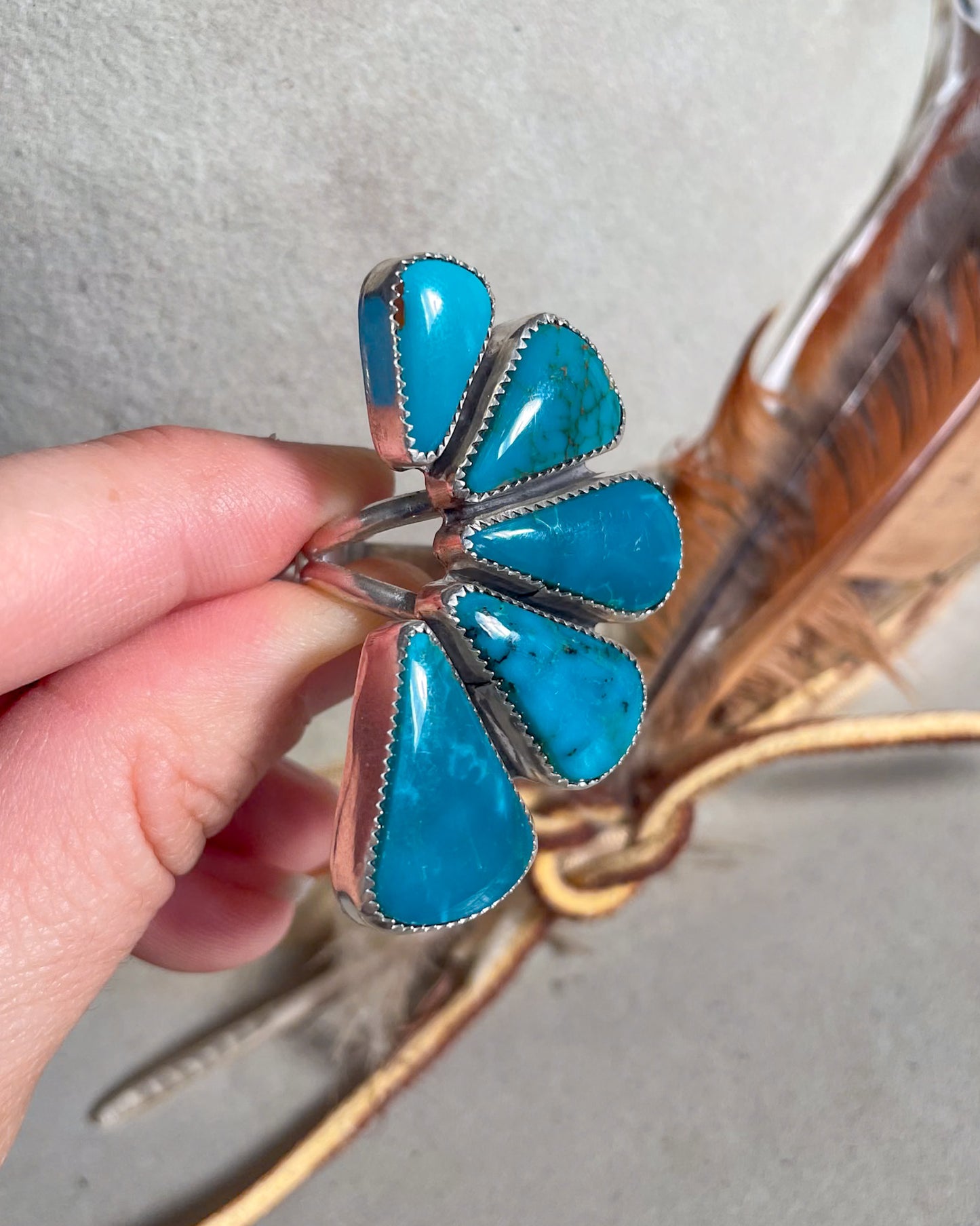 Peacock Royston Fan Cluster Ring (Size 9)