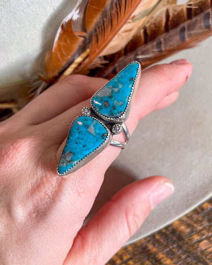 Ithaca Peak Turquoise Drifter Ring (Size 8)