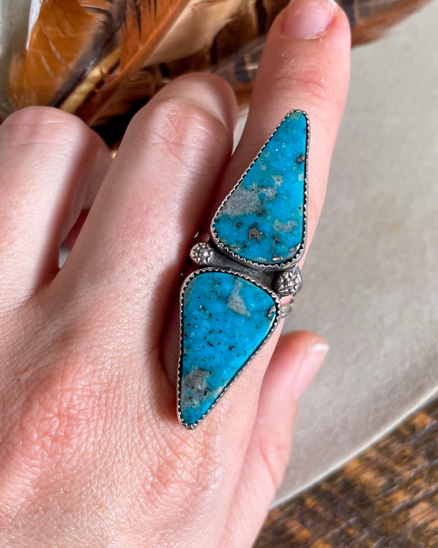 Ithaca Peak Turquoise Drifter Ring (Size 8)