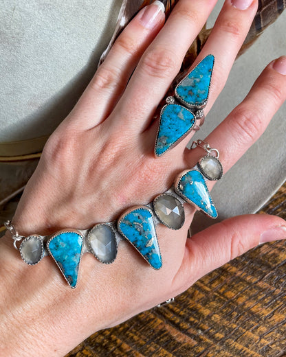 Ithaca Peak Turquoise Drifter Ring (Size 8)