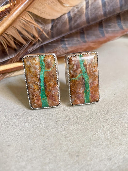 rectangular royston ribbon cufflinks with bullet lever backs