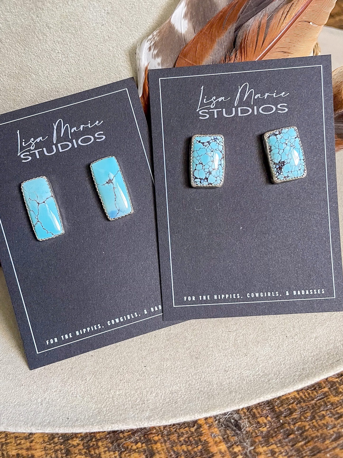 Golden Hills Bar Stud Earrings