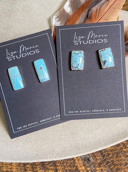 Golden Hills Bar Stud Earrings