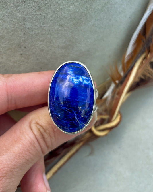 Lapis Lazuli Statement Ring (Size 9)