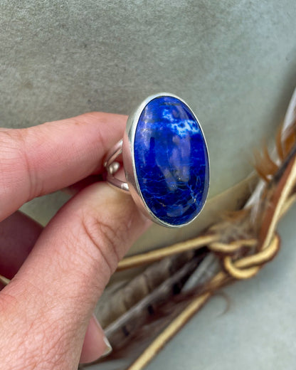Lapis Lazuli Statement Ring (Size 9)