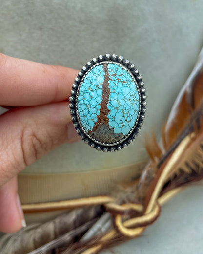 Natural #8 Turquoise Mesa Ring (Size 8)