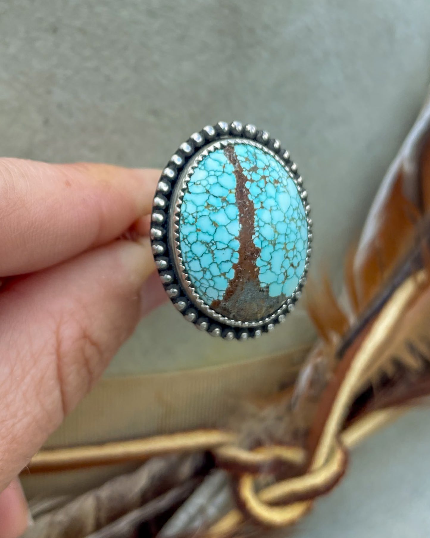 Natural #8 Turquoise Mesa Ring (Size 8)