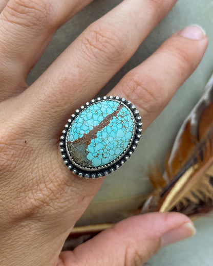 Natural #8 Turquoise Mesa Ring (Size 8)