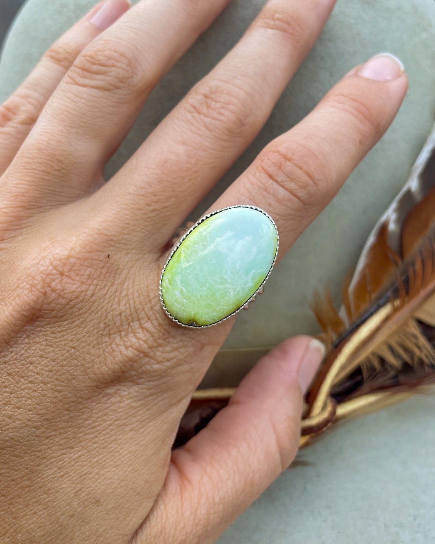 Palomino Variscite Ring (Size 9)