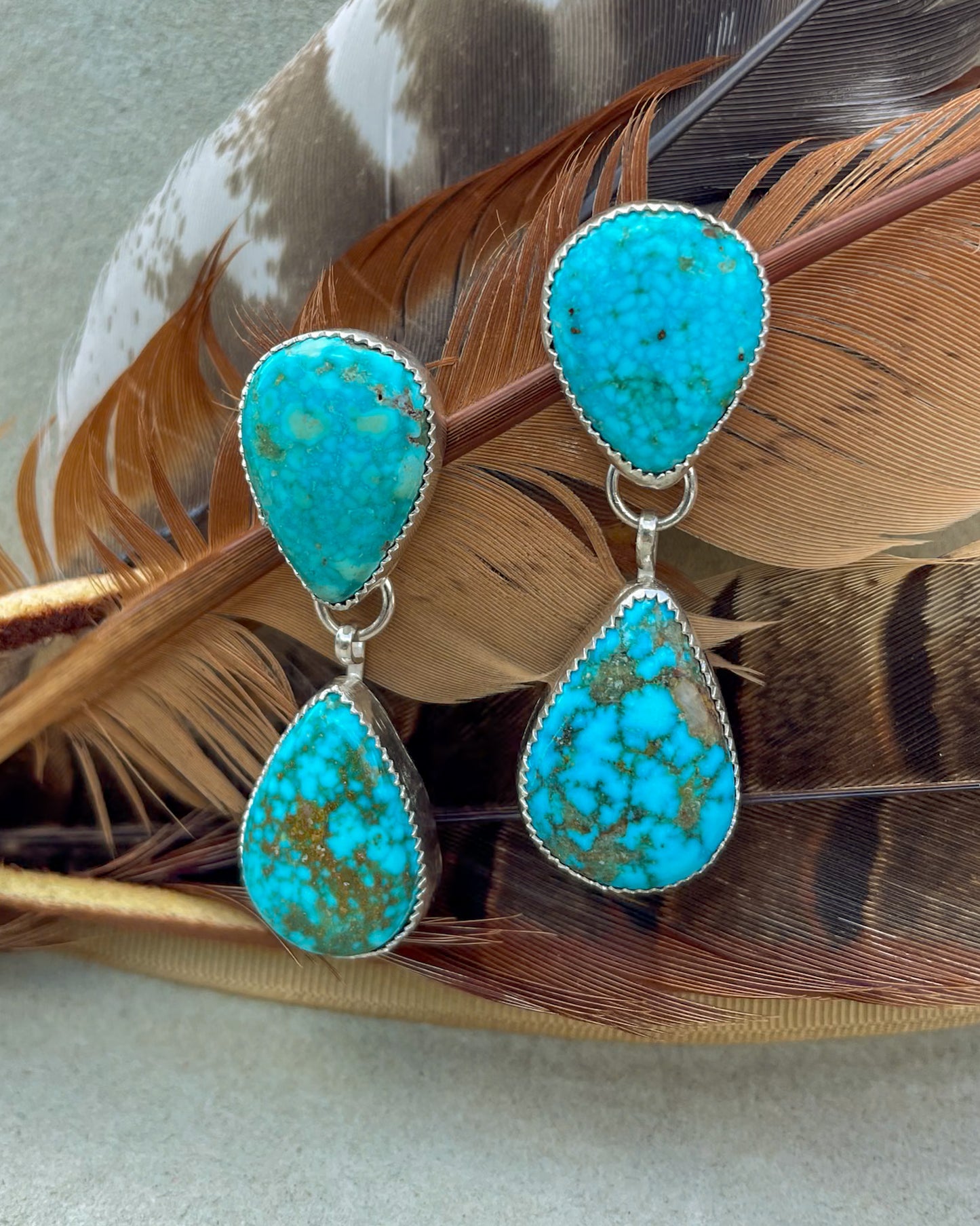 Turquoise Mountain Drop Earrings