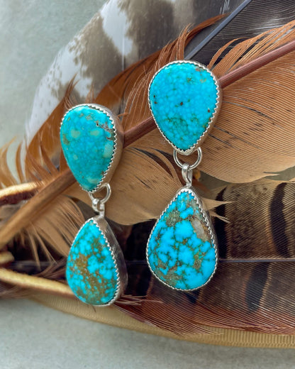 Turquoise Mountain Drop Earrings