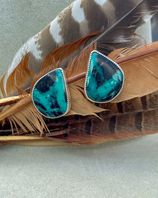 Black Buffalo Statement Earrings