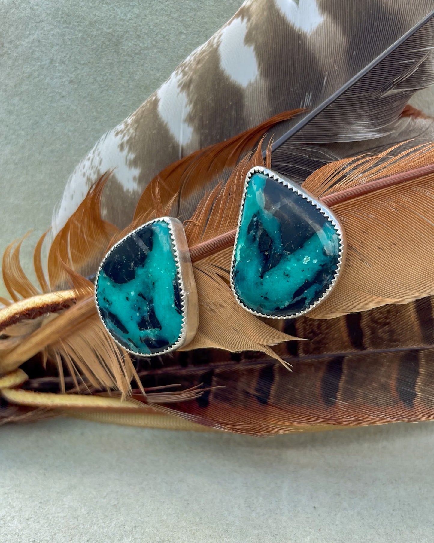 Black Buffalo Statement Earrings