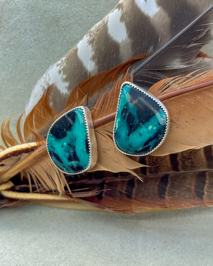 Black Buffalo Statement Earrings
