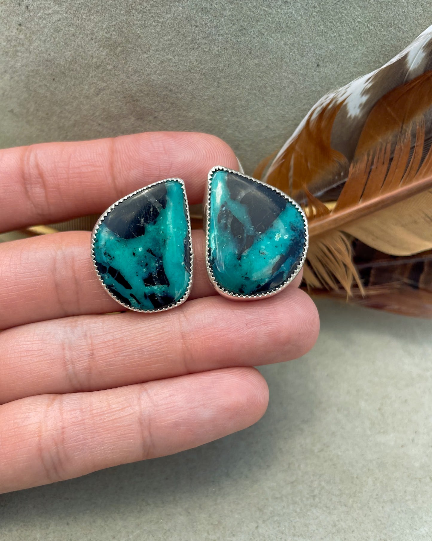 Black Buffalo Statement Earrings