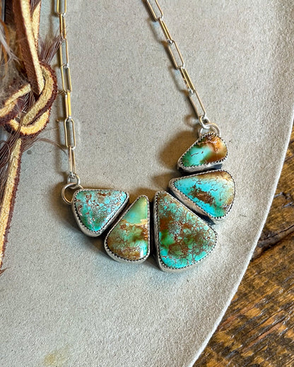 Natural Pilot Mountain Half Cluster Necklace