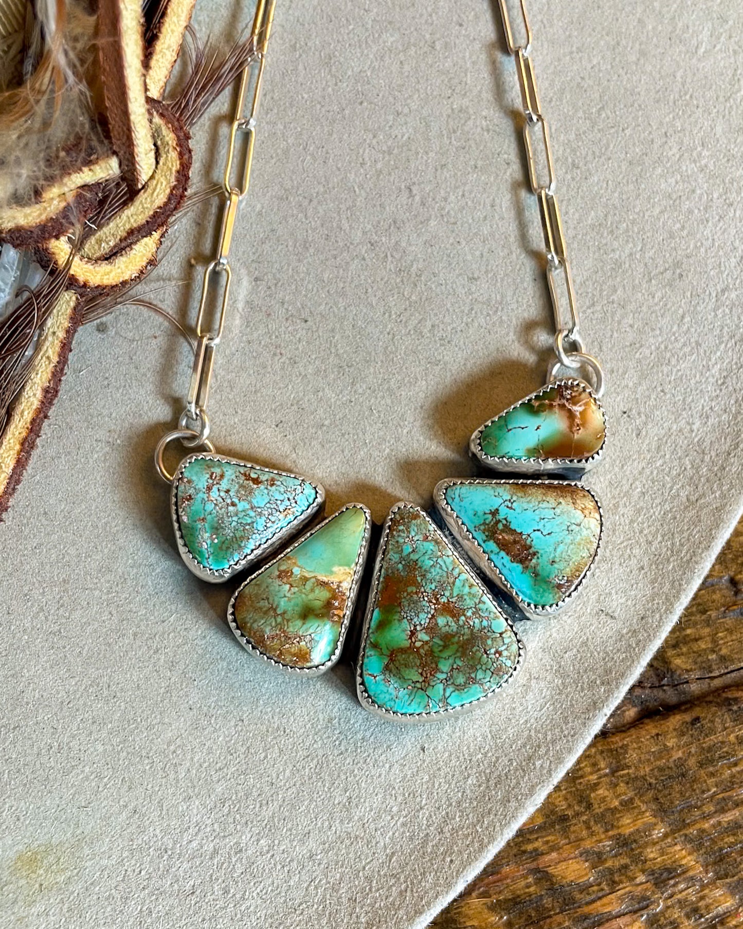 Natural Pilot Mountain Half Cluster Necklace