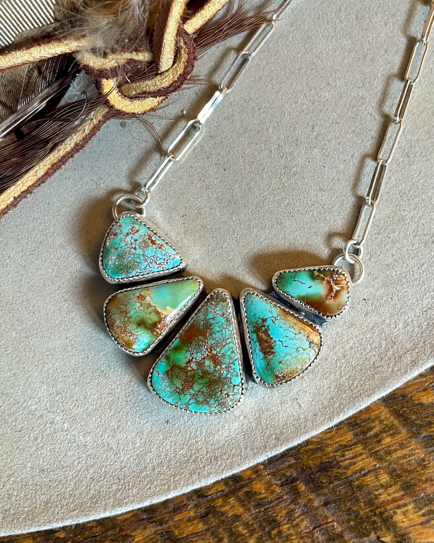 Natural Pilot Mountain Half Cluster Necklace