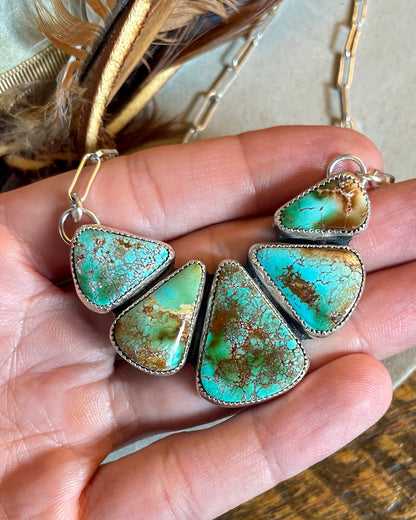 Natural Pilot Mountain Half Cluster Necklace