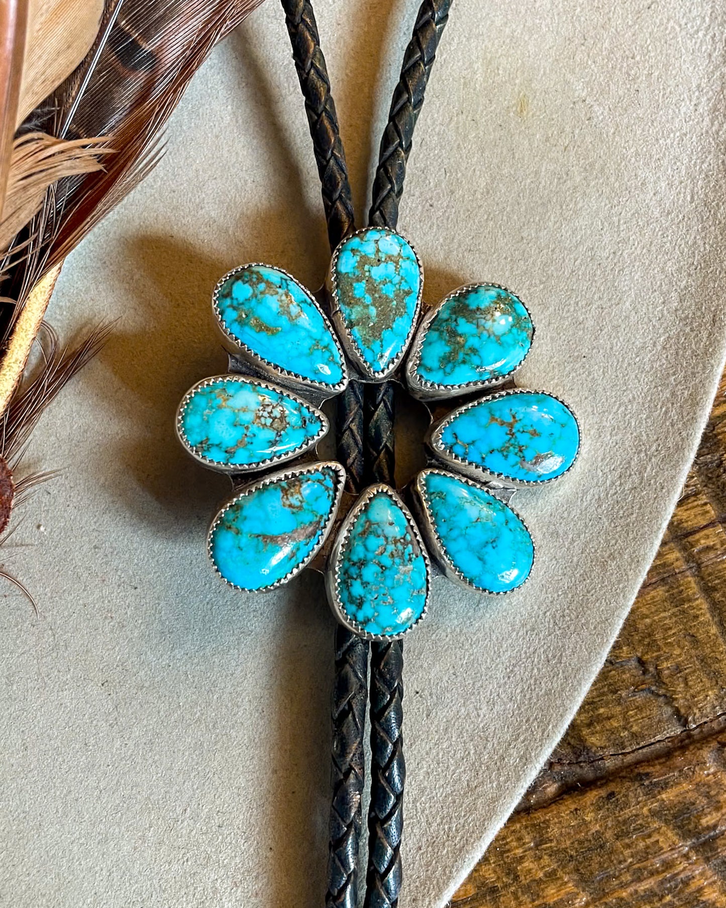 Turquoise Mountain Circle Bolo